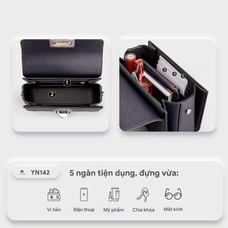 [ 3.3 DIỆP LÊ] Túi đeo chéo nữ YUUMY (Phối khóa xoay Seasand YN142)