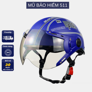 Mũ bảo hiểm SPO Mũ bảo hiểm nửa đầu có kính chống bụi thời trang.