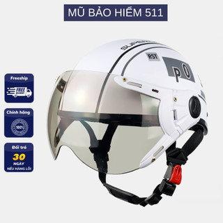 Mũ Bảo Hiểm Spo Cao Cấp (Trắng) - mũ bảo hiếm kính