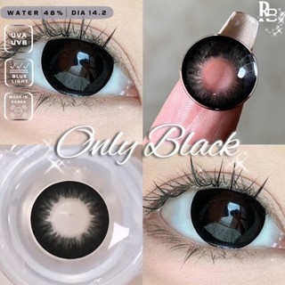 Kính Áp Tròng RUBYEYES Màu Đen Baby Only Black, Lens Mắt Màu Đen + Tặng Khay Gương BST BEARLENS