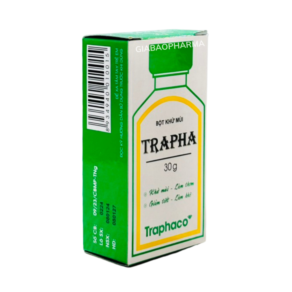 Bột hỗ trợ giảm mùi Trapha giảm hôi chân , hôi nách (chai dạng bột 30g)