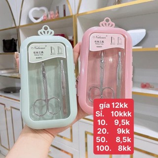 Hộp 2 món kéo,nhíp nalamei