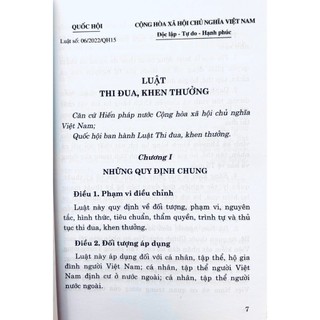Sách - Luật Thi Đua, Khen Thưởng