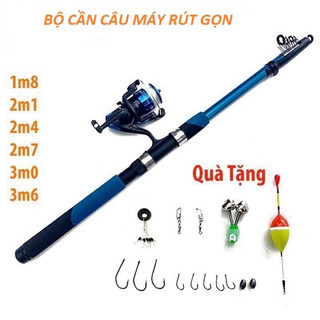  Bộ cần câu máy dài 3m6 + máy câu + phụ kiện 9 món y hình cần tải cá 1 đến 8kg 