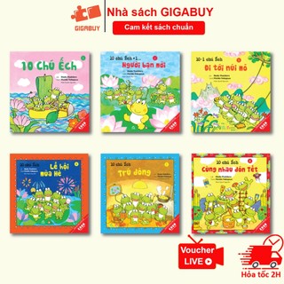 Sách - 10 chú ếch - Combo 6 cuốn ehon Nhật Bản dành cho trẻ từ 3 đến 8 tuổi phần 1 (Quảng Văn)