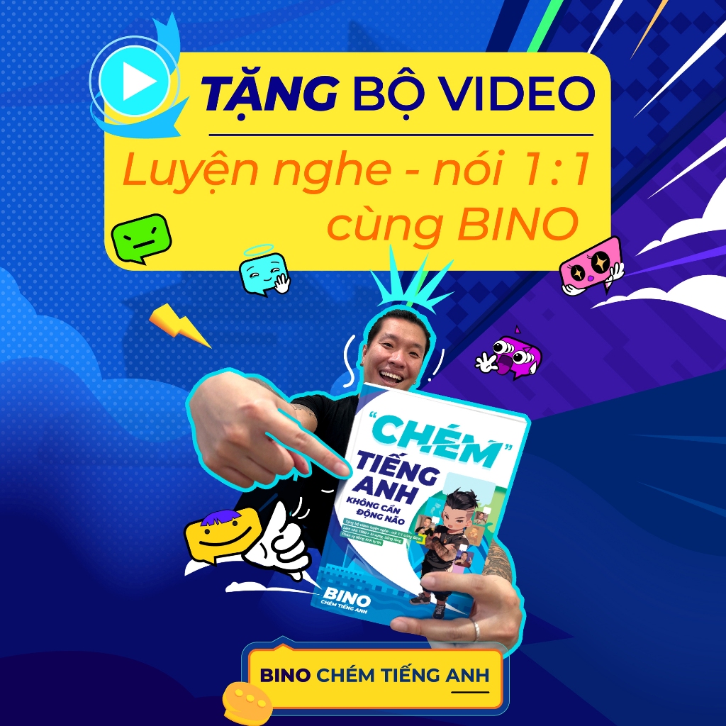 Sách - (Bản Giới Hạn Tặng Móc Khóa) Chém Tiếng Anh Không Cần Động Não - Bino | BigBuy360 - bigbuy360.vn
