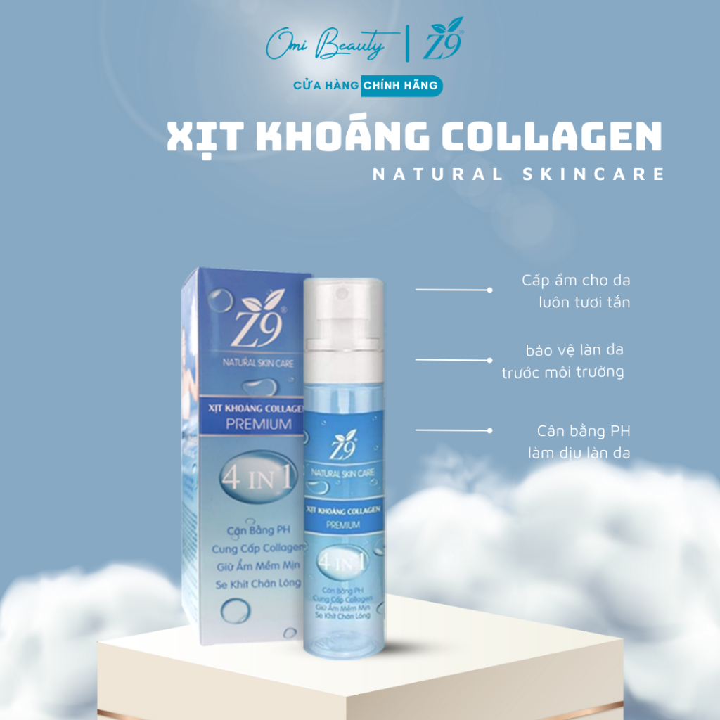 Xịt khoáng cấp ẩm Z9 làm dịu da, bảo vệ làn da 120ml Z80