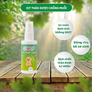 Xịt đuổi muỗi thảo dược O'Kids 50ml và côn trùng cắn bé