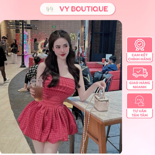 [HỎA TỐC] Đầm Baby Doll Dáng Bí Caro Hot Trend