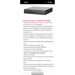 [Thanh lý QSD] Đầu ghi hình 4 8 16 kênh 5 in 1 KBVISION Analog + IP