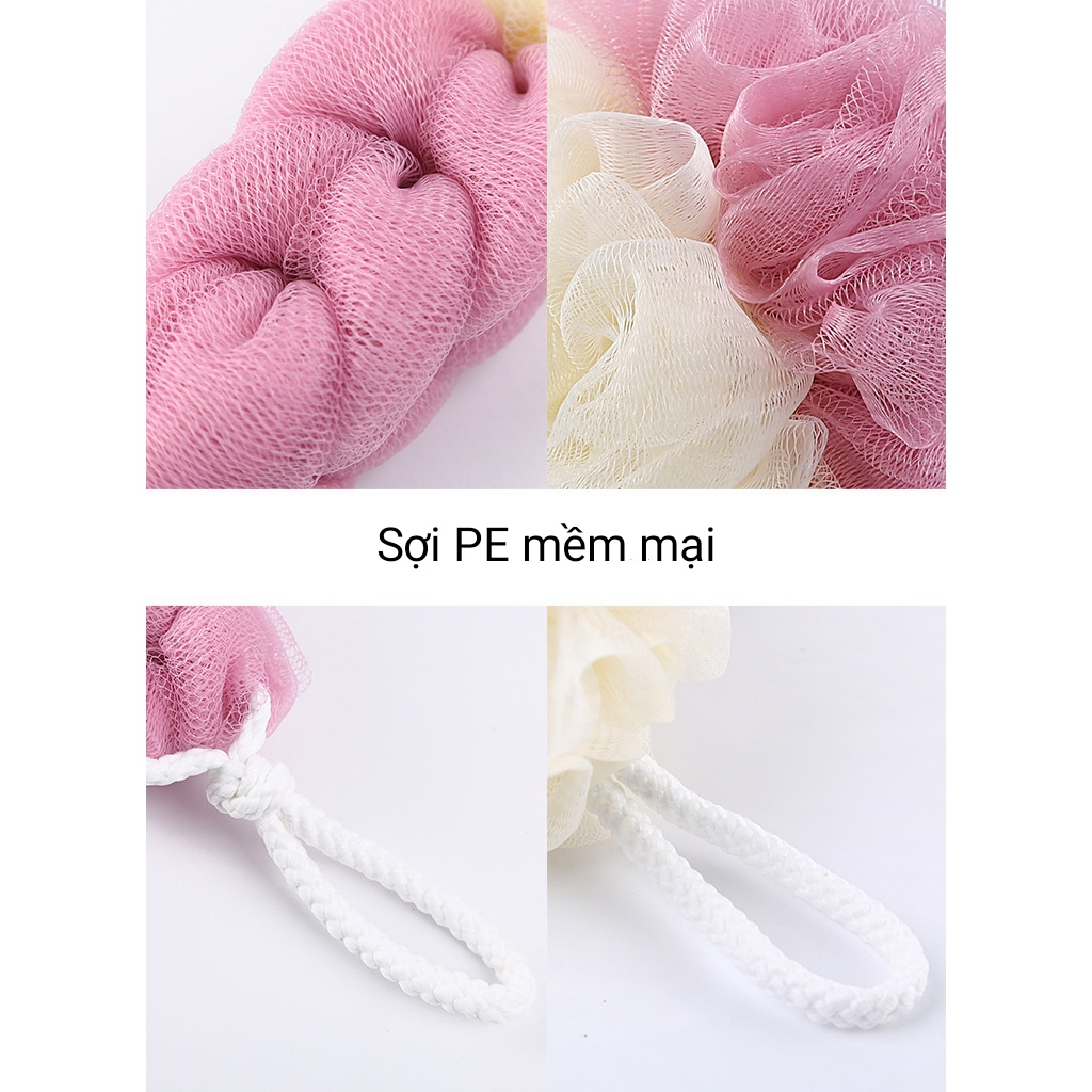 Bông Tắm Dài Kỳ Lưng Chất Liệu Lưới Tắm Cao Cấp Mix Nhiều Màu