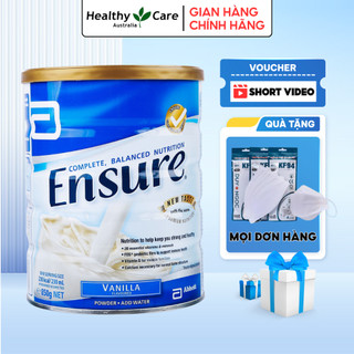 Sữa bột Ensure hương vanilla Úc 850g hỗ trợ ngăn ngừa thoái hóa, giúp xương chắc khỏe và hỗ trợ hệ tiêu hóa