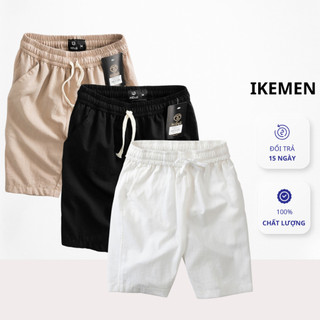 Quần short đũi nam Ikemen chất đũi mềm mát, quần ngố nam chuẩn form cạp chun dây rút(SD79)
