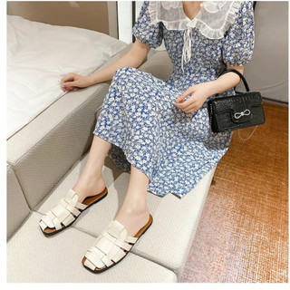 Dép sục nữ quai đan chất da mềm cực xinh đi mùa hè