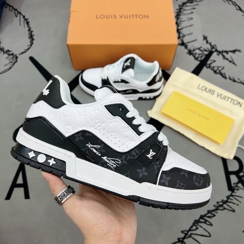 Giày Thể Thao LV 54 Trainer Signature Black White Đen Bản Cao Cấp 2023 | BigBuy360 - bigbuy360.vn