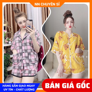 Đồ bộ nữ mặc nhà phom 60kg chất kate mềm mịn mát ịn hình bò sữa in hình hoạt hình dễ thương LV05