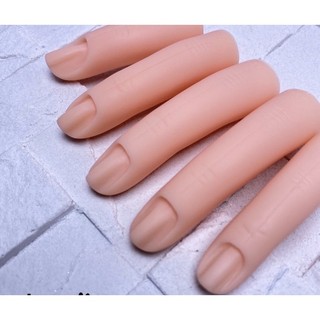 Bộ 5 ngón tay giả silicon thực hành nail - Set 5 ngón tay giả cho học viên