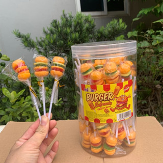 Hộp 50 xiên kẹo dẻo Best Hamburger,kẹo dẻo burger sandwich đồ ăn vặt tuổi thơ