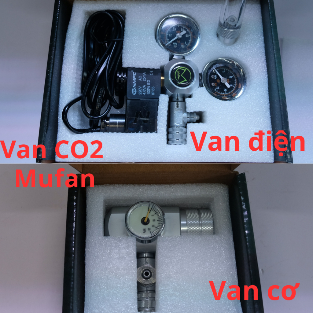 Van điện - Van cơ [ Mufan ] cho bình CO2 - Đếm rọt mufan rời