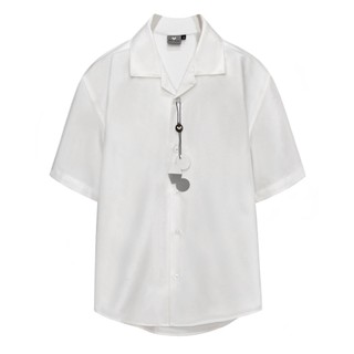 ÁO SƠ MI nam trắng cổ vest tay ngắn CHUOT TRANG KKL