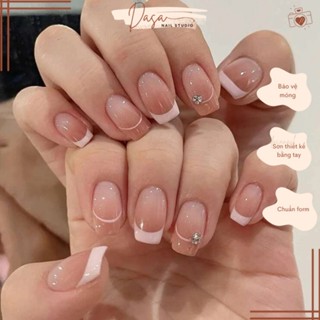 MÓNG TAY GIẢ thiết kế màu thạch ombre nailbox GIÁ RẺ đính đá xinh xắn đi chơi đi tiệcTẶNG KEO DÁN MÓNG MT101