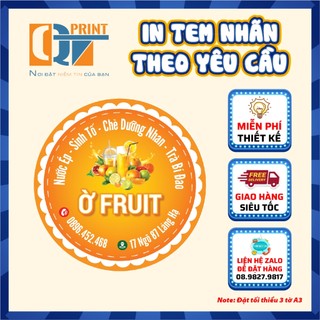 Combo 1000 tem nhãn, decal, sticker thiết kế theo yêu cầu Baobiqt.com
