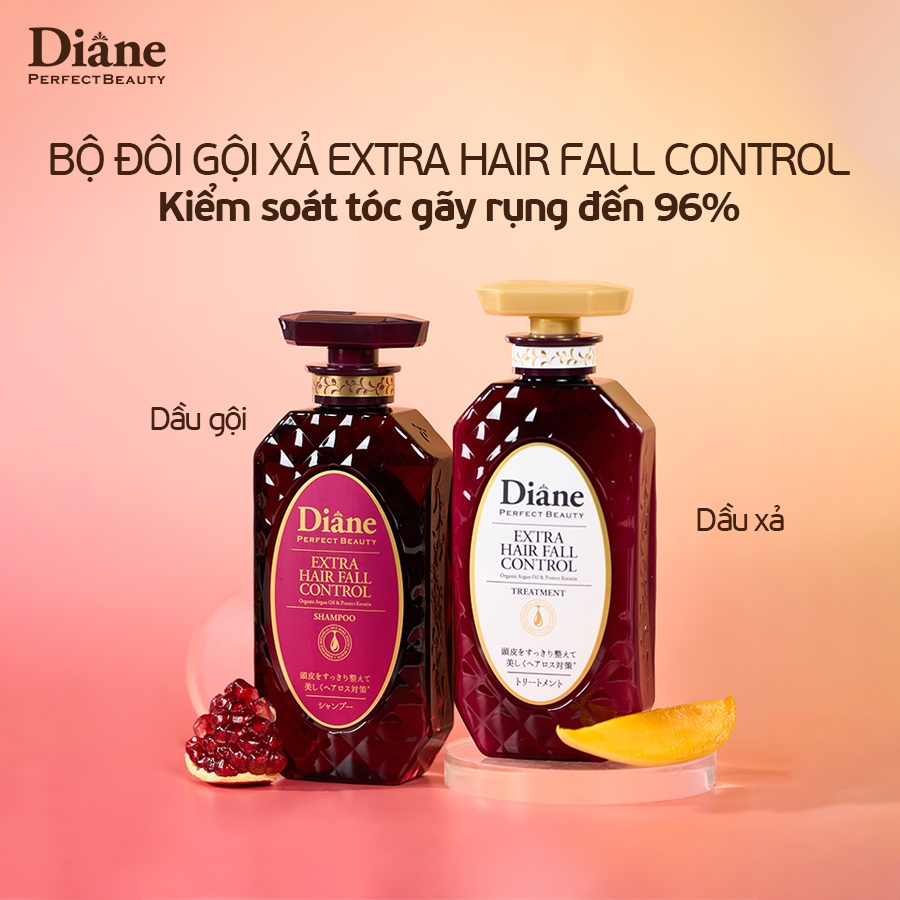 Cặp gội xả Kiểm Soát, Ngăn Ngừa Rụng Tóc Diane Extra Hair Fall Control 450ml