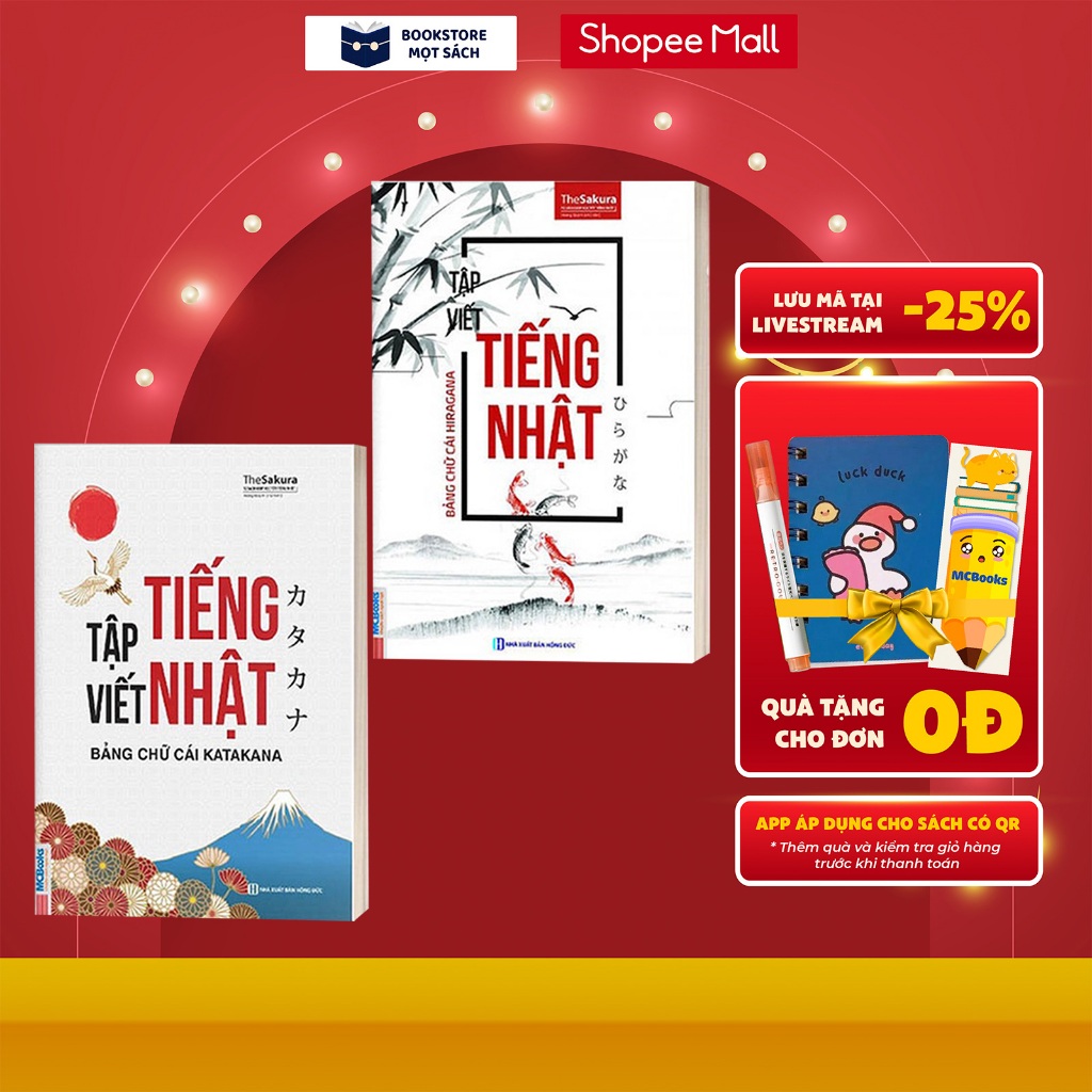 Sách - Combo Tập Viết Tiếng Nhật Bảng Chữ Cái Hiragana và Katakana