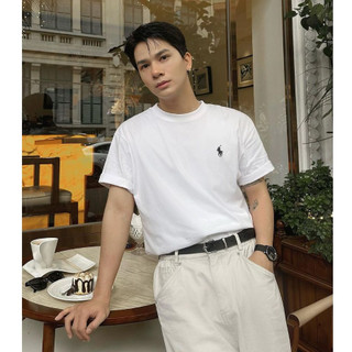 Áo thun unisex nam nữ ralph lauren 100% cotton 2c 250gsm form rộng bo cổ dày dặn
