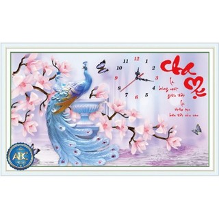 Tranh đính đá thanh lý cha mẹ VS260 (90 x 55 cm)