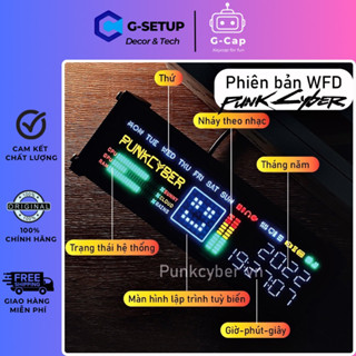 Đồng hồ trang trí bàn làm việc phong cách Cyberpunk bản mới 2024