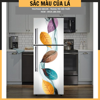 Decal dán tủ lạnh SẮC MÀU CỦA LÁ - ThuThao Decor - TRANG TRÍ NỘI THẤT