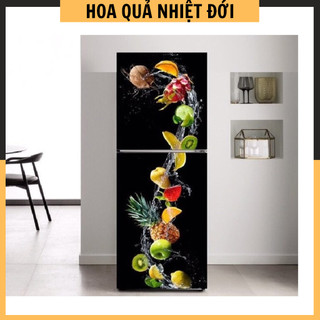 Giấy Decal Dán Tủ Lạnh HOA QUẢ NHIỆT ĐỚI - Trang trí nhà cửa
