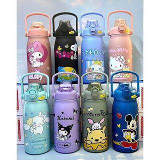 Bình giữ nhiệt inox 304 1200ml có quai xách,ống hút . Bình nước giữ nhiệt 1200ml độc lạ, cute