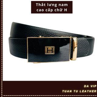 Thắt lưng nam chữ H phong cách đơn giản, sang trọng bản 3,5 cm