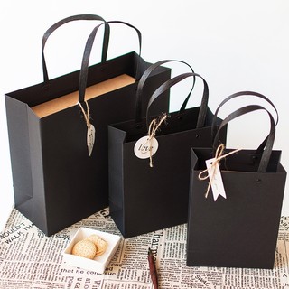 Túi quà trơn basic đen Mua Tất (muatat.shop)