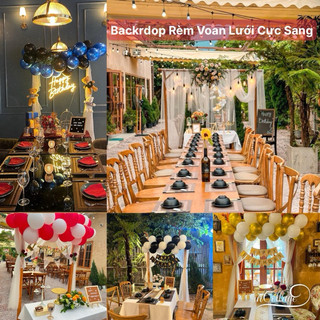 Khăn trải bàn voan lưới trang trí bàn tiệc, party,Tặng Dây Treo