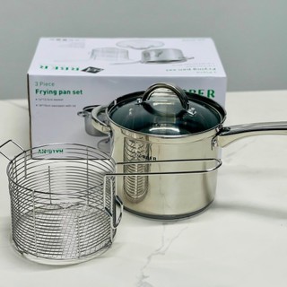 Quánh inox chiên ngập dầu 3 đáy lòng sâu Arber AN-01VN