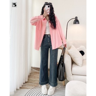 Quần jeans nữ Twentyfive ống đứng mài đùi cạp cao tôn dáng 5706