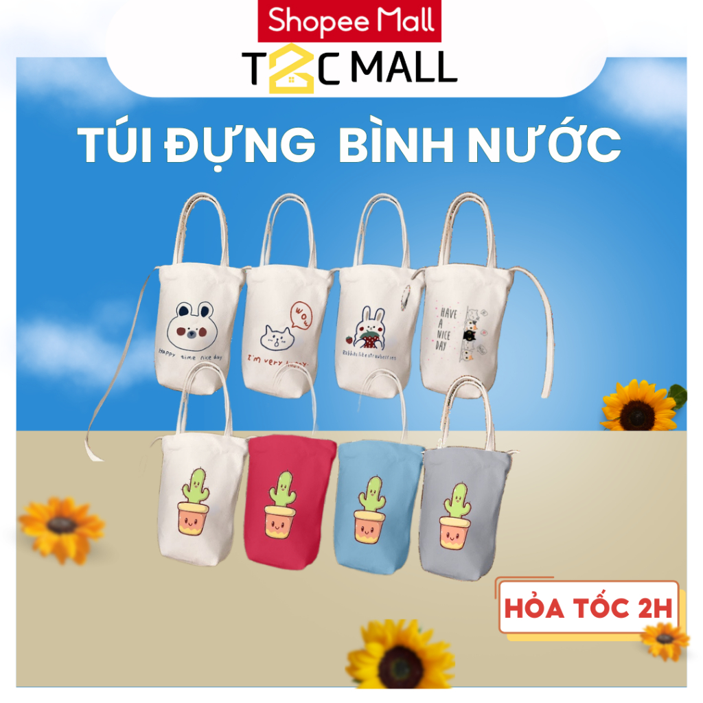 Túi Đựng Bình Giữ Nhiệt Có Dây Đeo Xinh Xắn Locknlock , Vừa Kích Cỡ Các Loại Bình Của Lock&Lock - T2Cmall