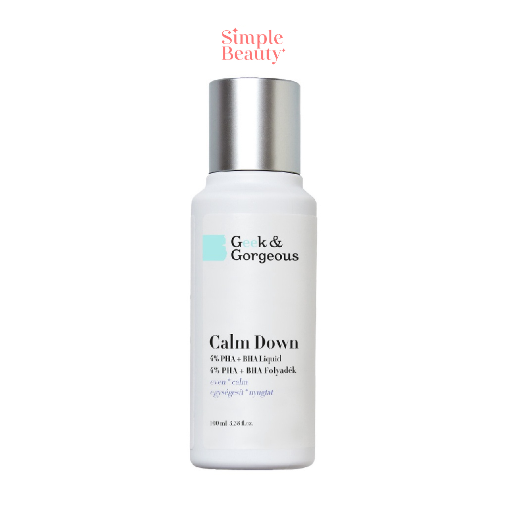 Dung Dịch Tẩy Da Chết, Làm Dịu Geek&amp;Gorgeous Calm Down PHA+BHA 100ml