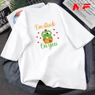 Áo Thun Unisex Tay Lỡ Chất Cotton Form Rộng I'M STUCK UNI-014 - Áo Thun Nữ - Áo Thun Nam - NLF Unisex Fashion