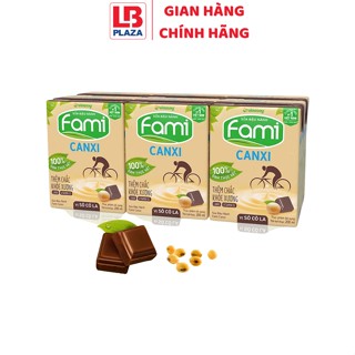 Sữa đậu nành Fami Canxi vị sôcôla hộp 200ml