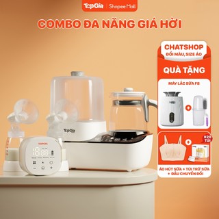 Máy hút sữa điện đôi cao cấp TopGiaKids, combo máy hút sữa và máy hâm sữa tiện lợi cho mẹ và bé