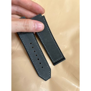 Dây đồng hồ cao cấp H.u.b.l.o.t nam size 42 - Da lộn xám tối TẶNG KÈM ĐỒ THAY