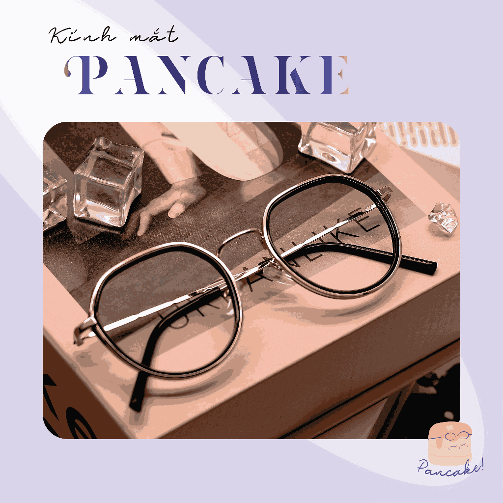 Gọng kính cận tròn đa giác kim loại 2030 thời trang – Kính mắt PanCake