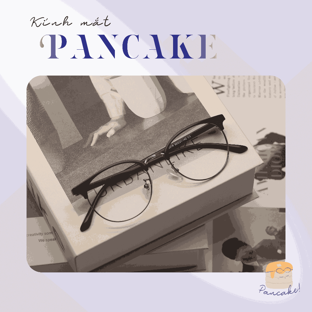 Gọng kính cận tròn nam nữ 6214 thời trang – Kính mắt PanCake