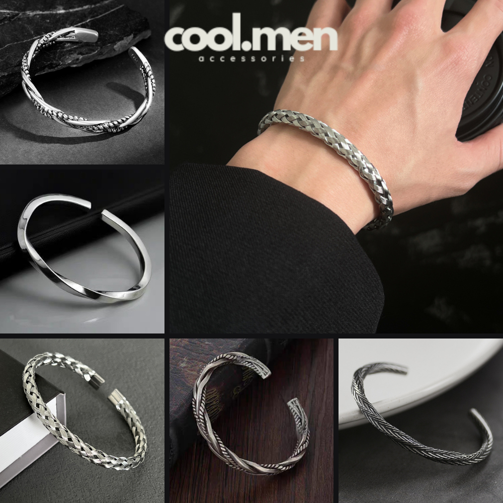 Vòng tay Cuff Thép Titan Thiết Kế Đơn Giản Thanh Lịch Thời Trang Dành Cho Nam Và Nữ Lắc Tay Coolmen Phong Cách Mạnh Mẽ