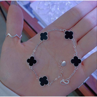 Lắc tay bốn lá bạc ta đủ màu cỡ đâ 1y cho nữ_ Bạc Đẹp Hải Hạnh HHj