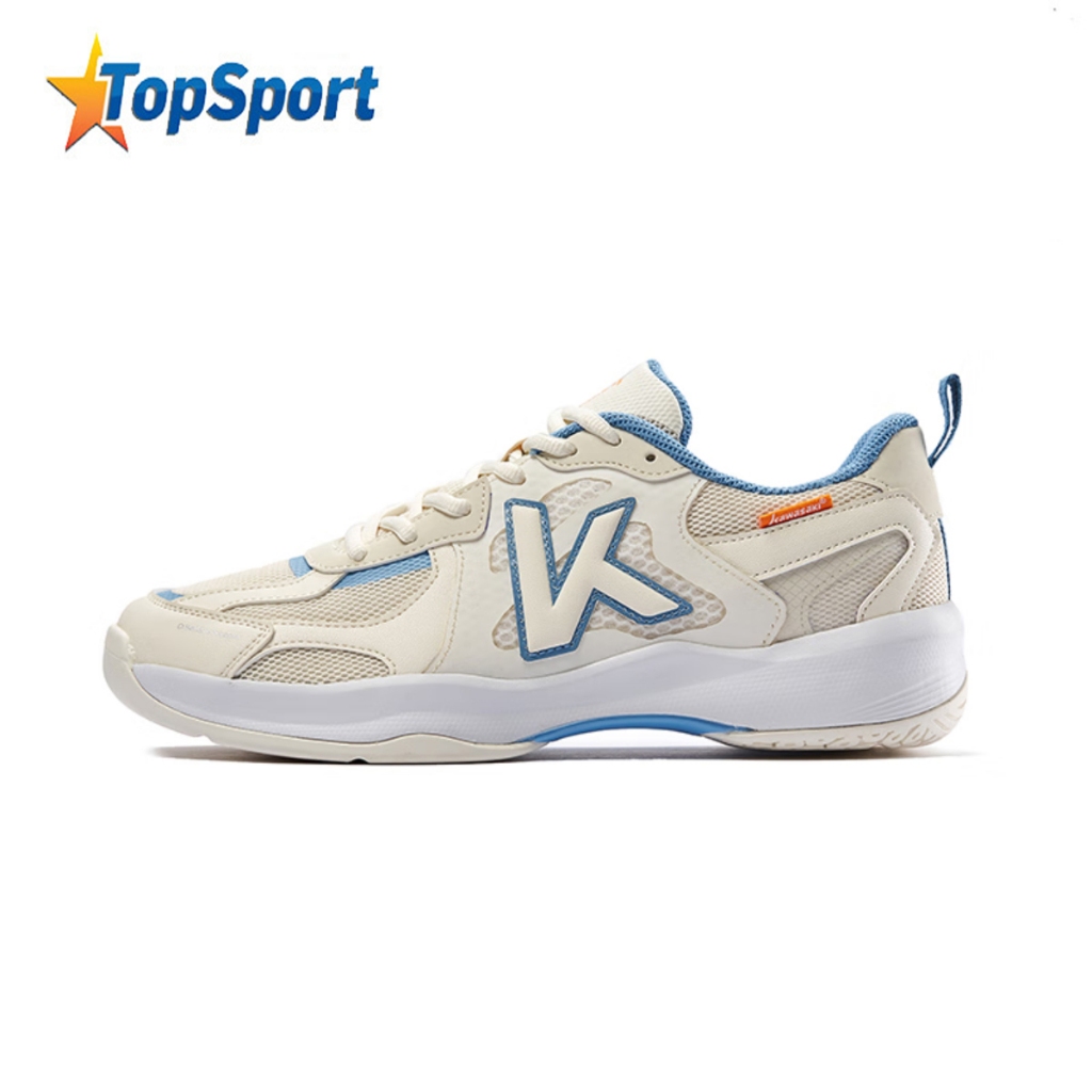 Giày cầu lông Kawasaki B3328 mẫu mới màu Beige Green dành cho nam và nữ nhẹ êm chân thoáng khí bám s